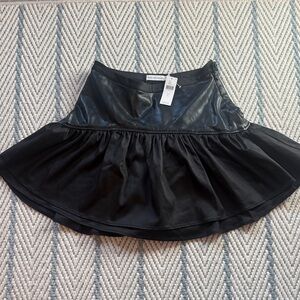Anthropologie Avec Les Filles Black leather mini Skirt